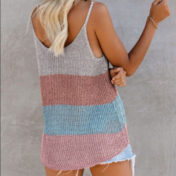 HostPick / Multicolor Knitted Tank Top - Picture 2 of 4
